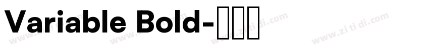 Variable Bold字体转换
